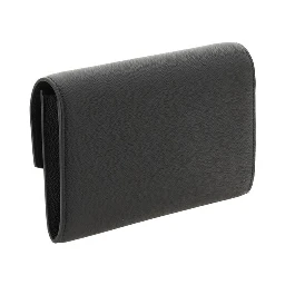 حقيبة كتف بوس توروس من جلد العجل الأسود