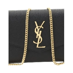 حقيبة كتف بوس توروس من جلد العجل الأسود