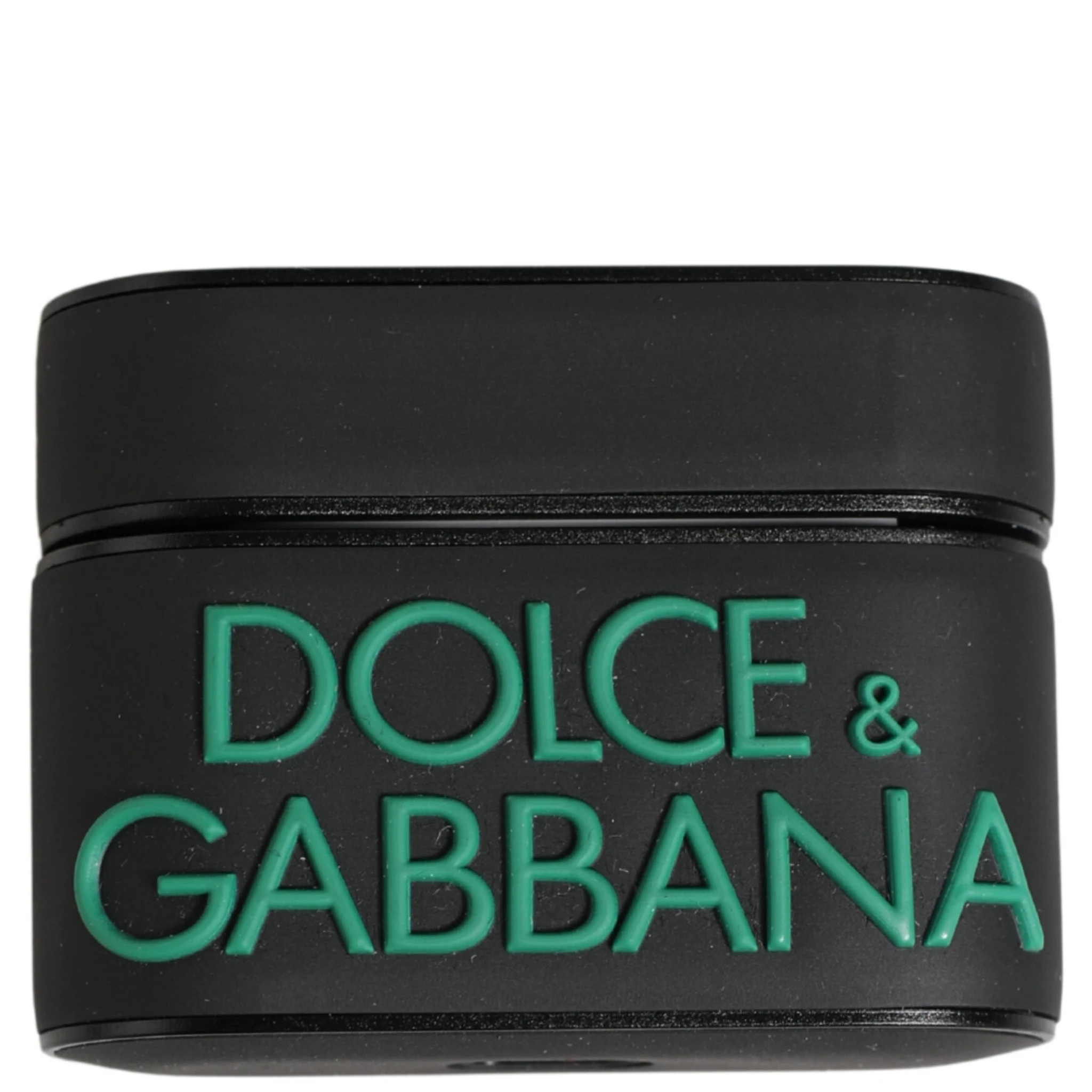 Black PVC Embossed Logo Flip Holder Women Airpods Case