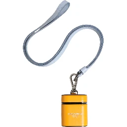 Case Yellow Calf Leather Logo Flip Holder Strap Airpods