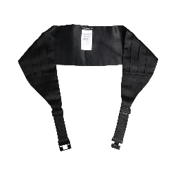 Black 100% Silk Wide Belt Waist Cummerbund