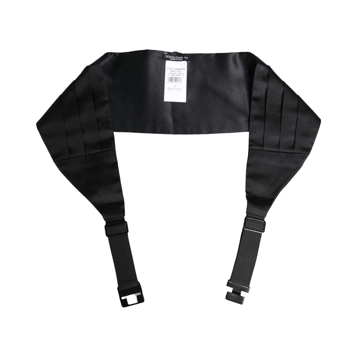 Black 100% Silk Wide Belt Waist Cummerbund