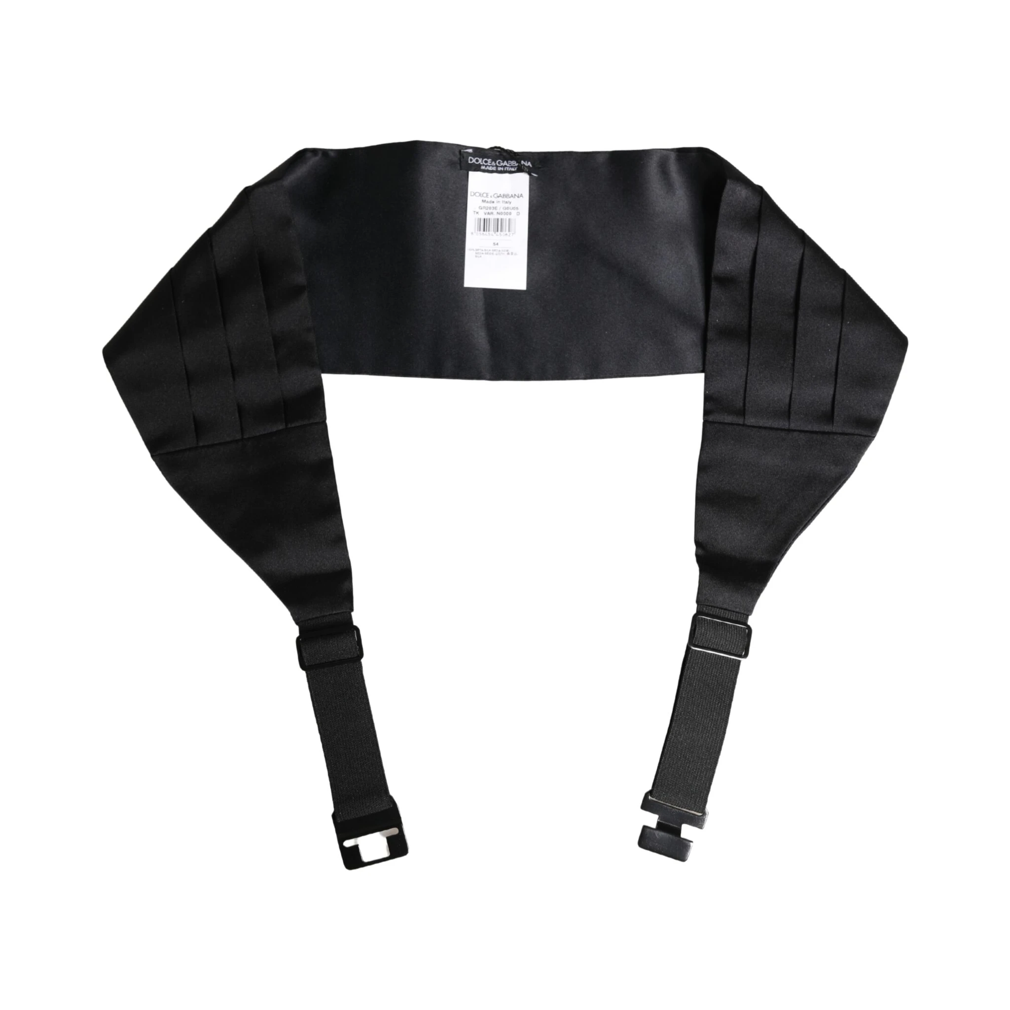 Black 100% Silk Wide Belt Waist Cummerbund