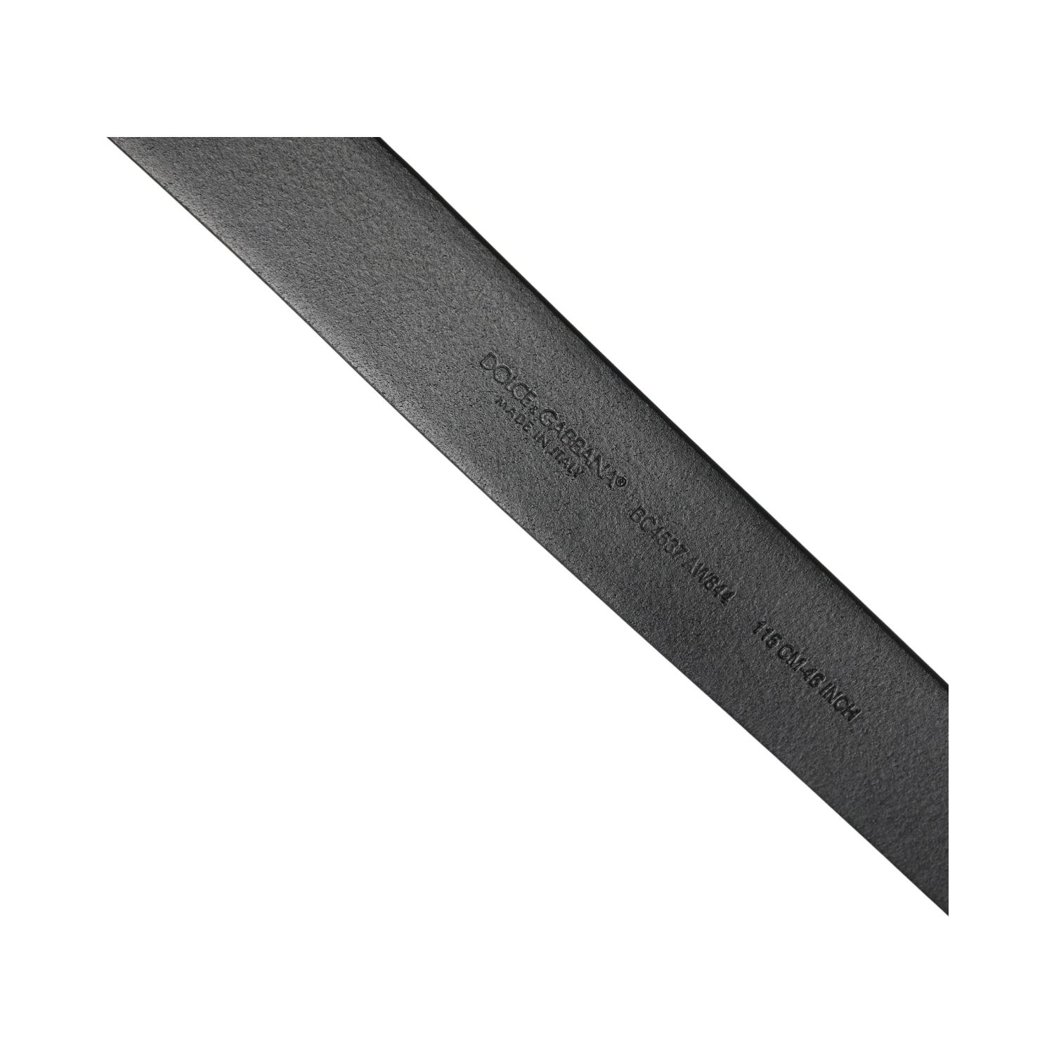 Black Calf Leather Silver Metal Buckle Belt