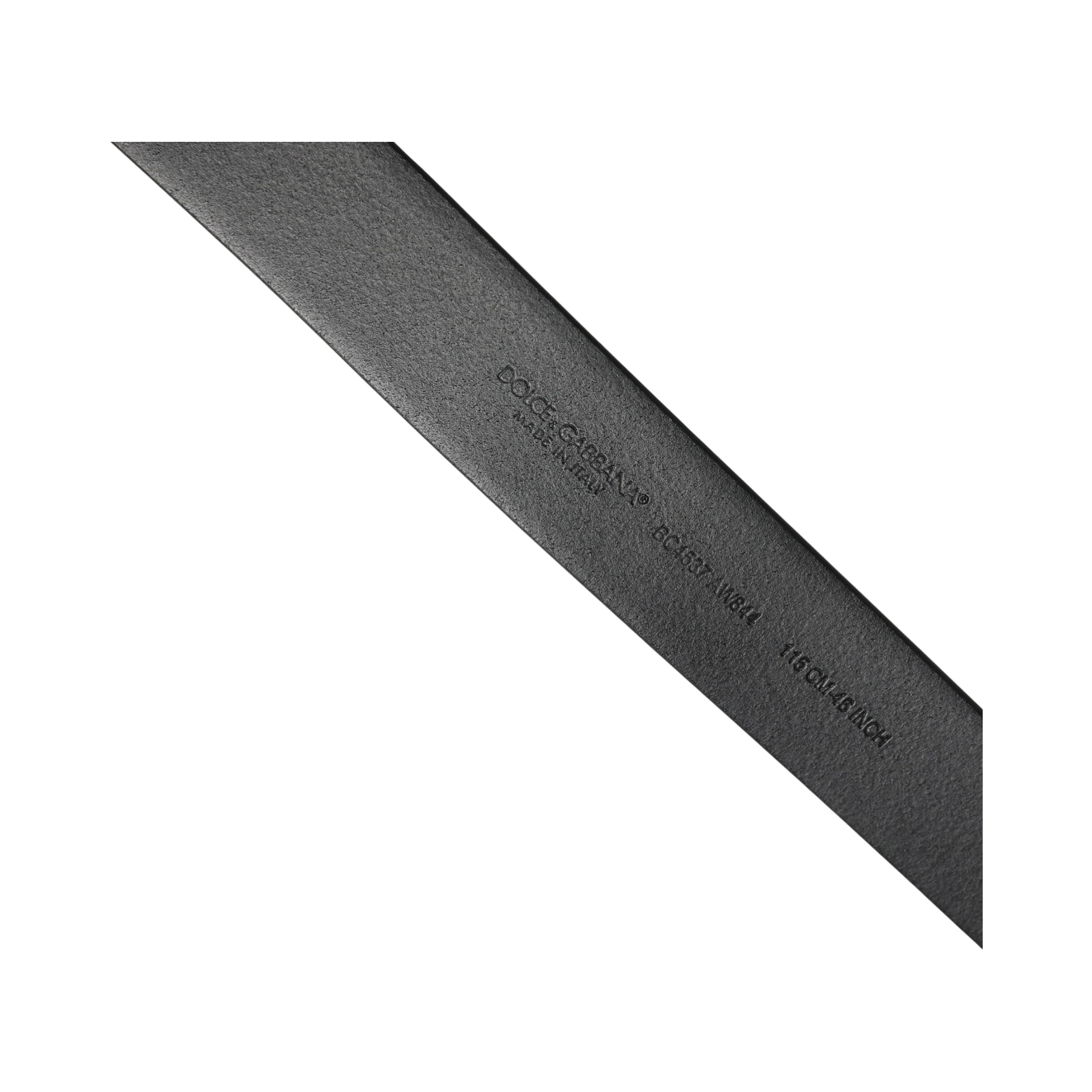 Black Calf Leather Silver Metal Buckle Belt