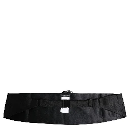 Black 100% Silk Wide Belt Waist Cummerbund