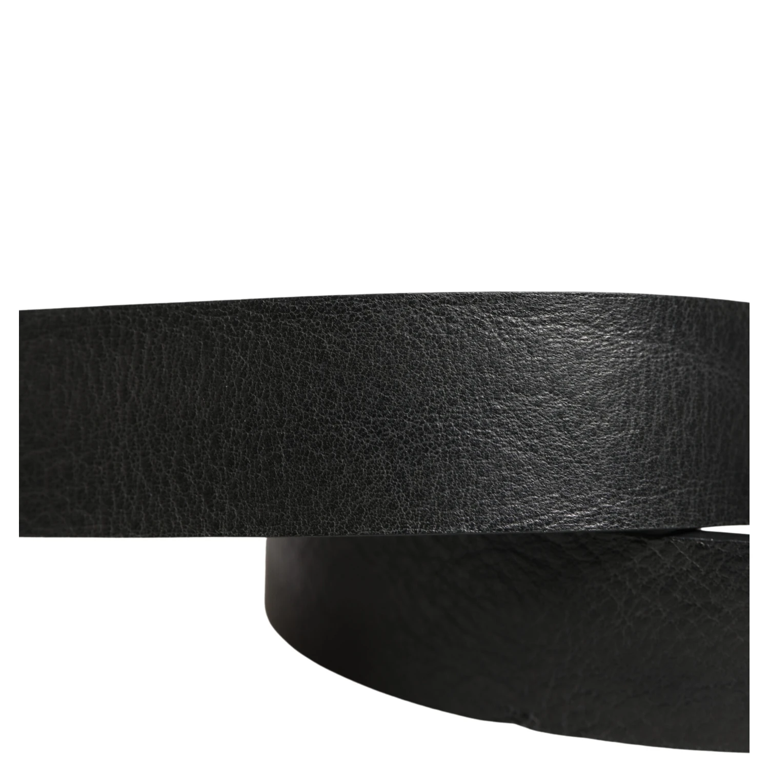 Black Leather Silver Chain Waist Men Belt
