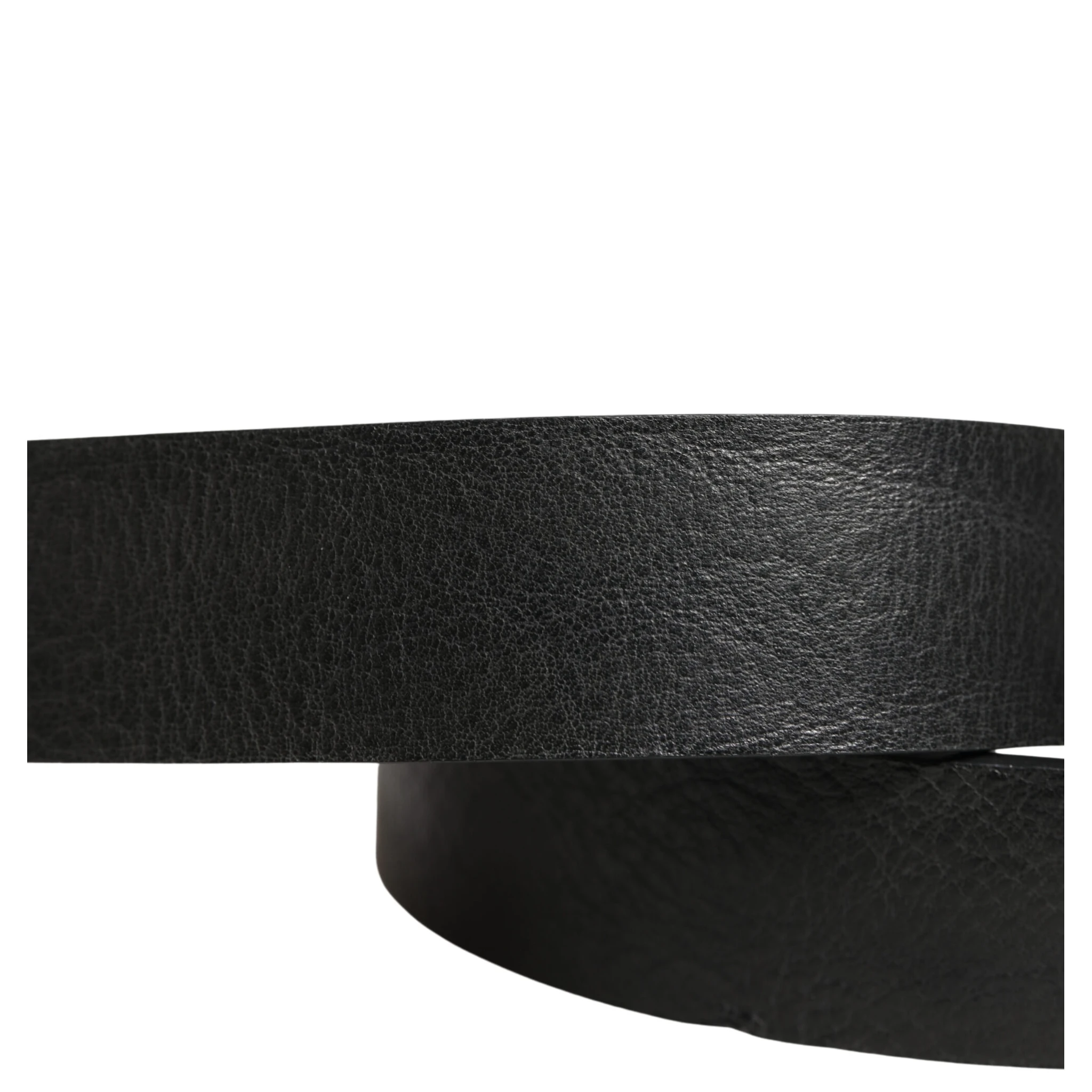 Black Leather Silver Chain Waist Men Belt