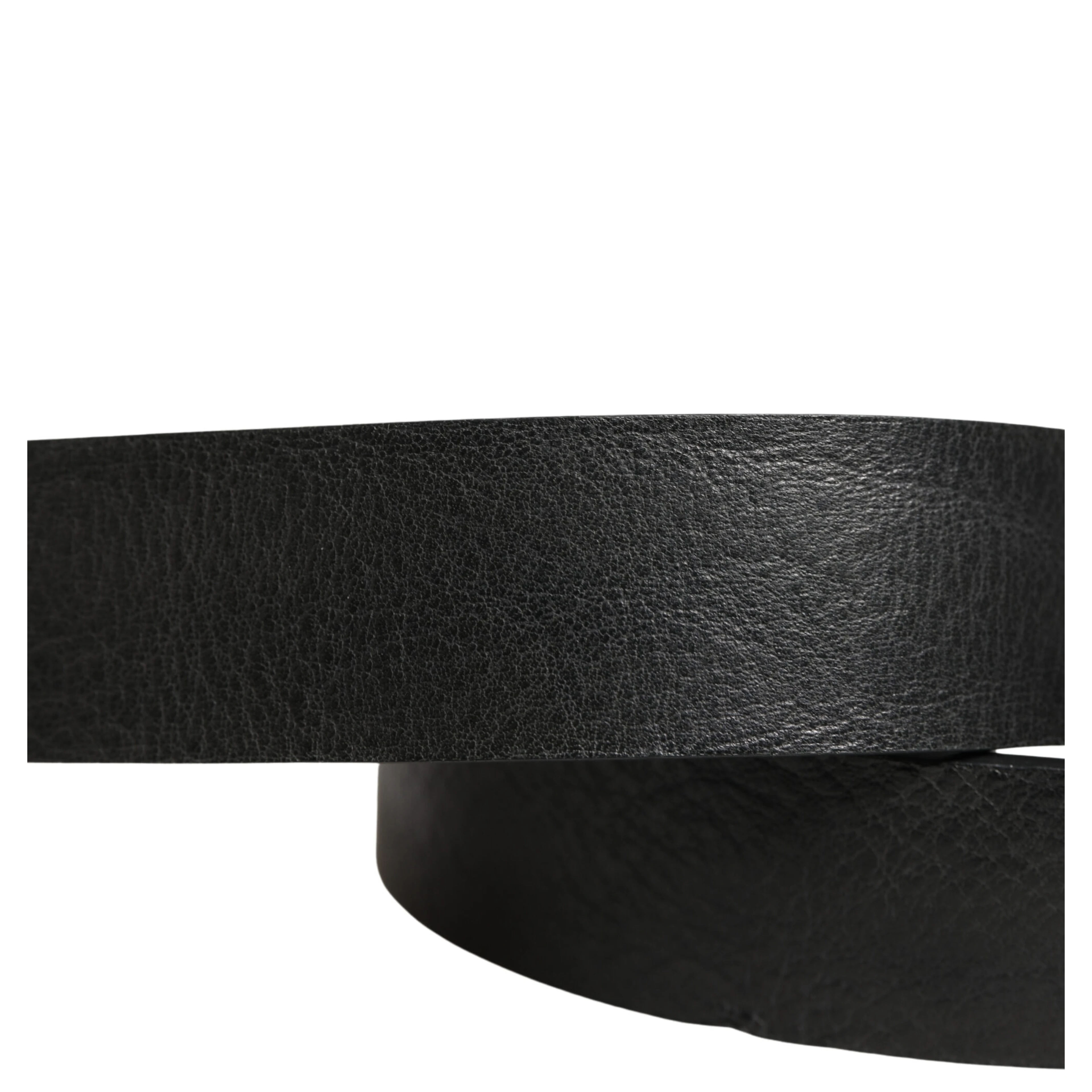 Black Leather Silver Chain Waist Men Belt