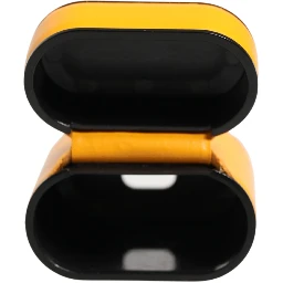 Case Yellow Calf Leather Logo Flip Holder Strap Airpods