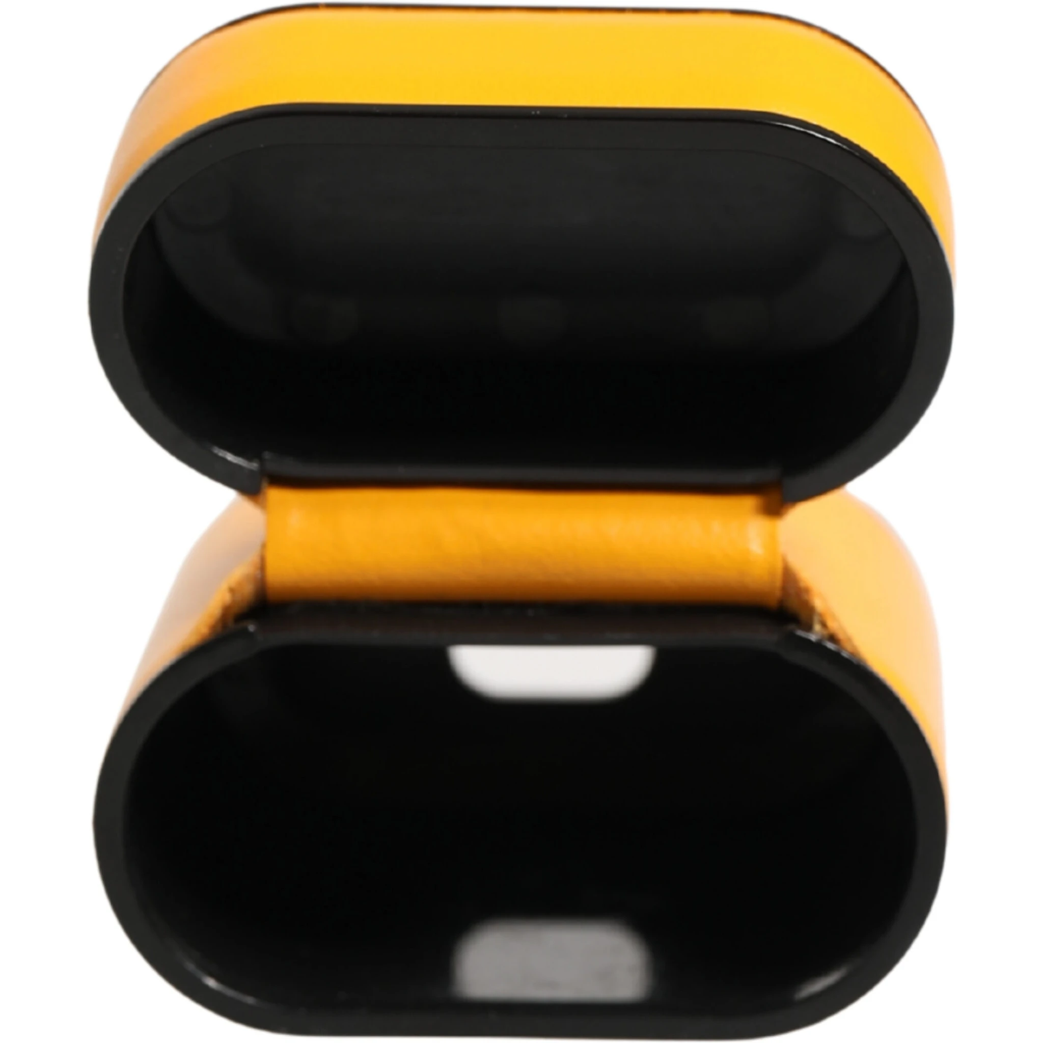 Case Yellow Calf Leather Logo Flip Holder Strap Airpods