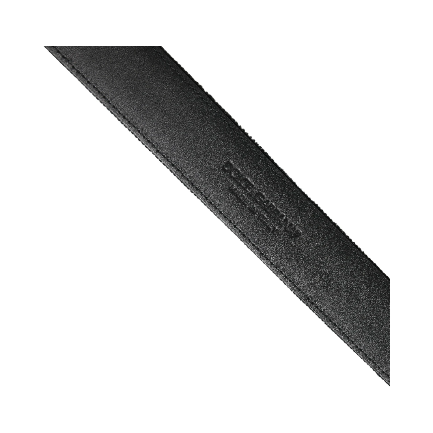 Black Suede Silver Tone Metal Buckle Men Belt