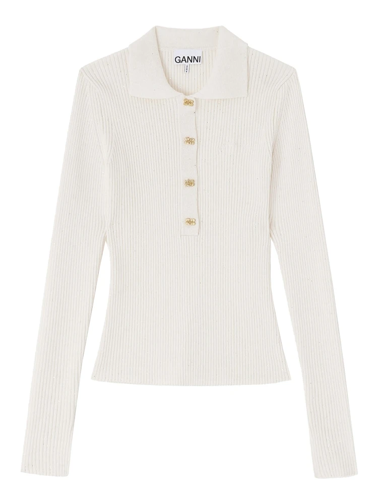 RIBBED POLO SHIRT