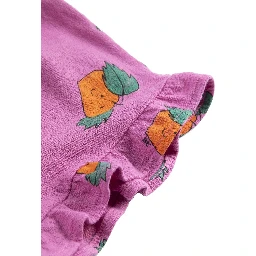 شورت قصير مكشكش بلون اليوسفي بالكامل