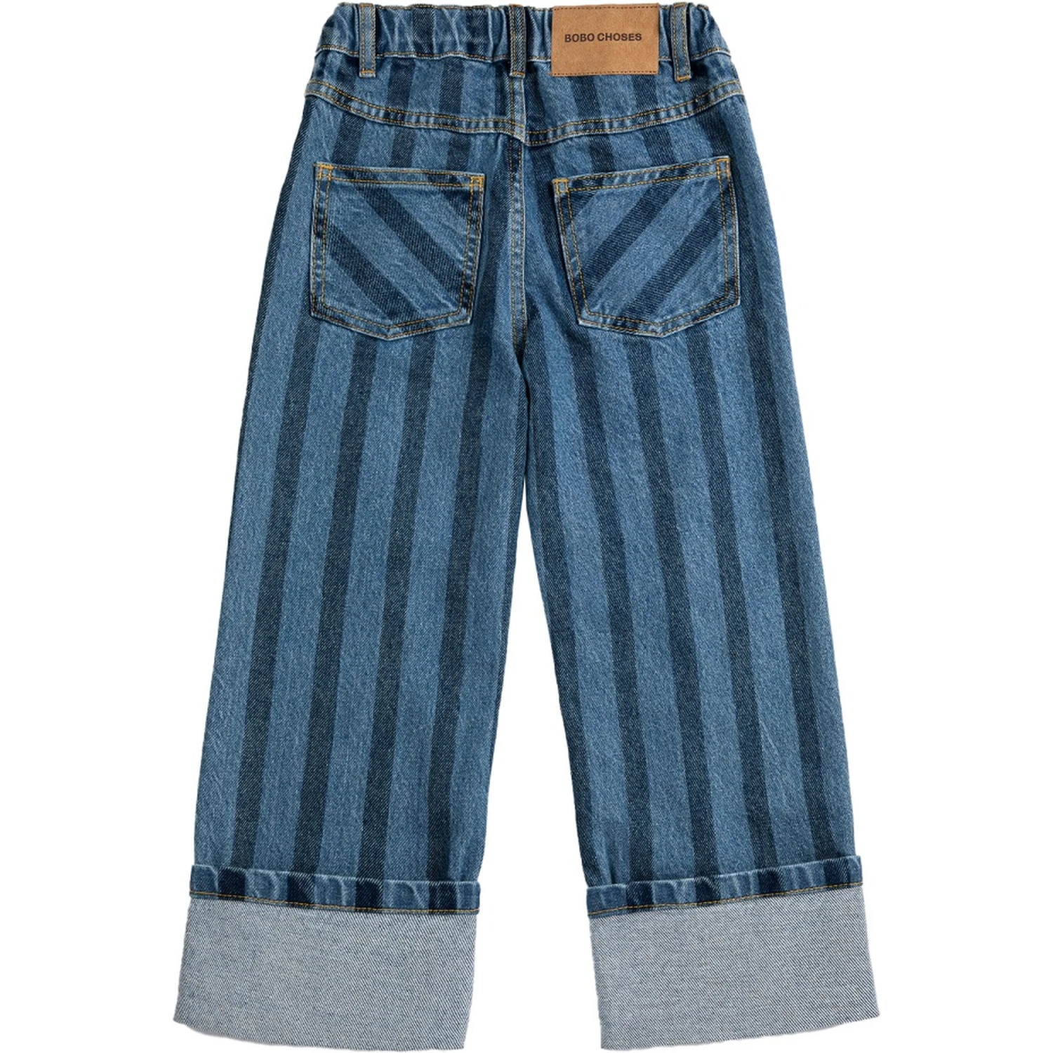 pickles the dog striped denim pants