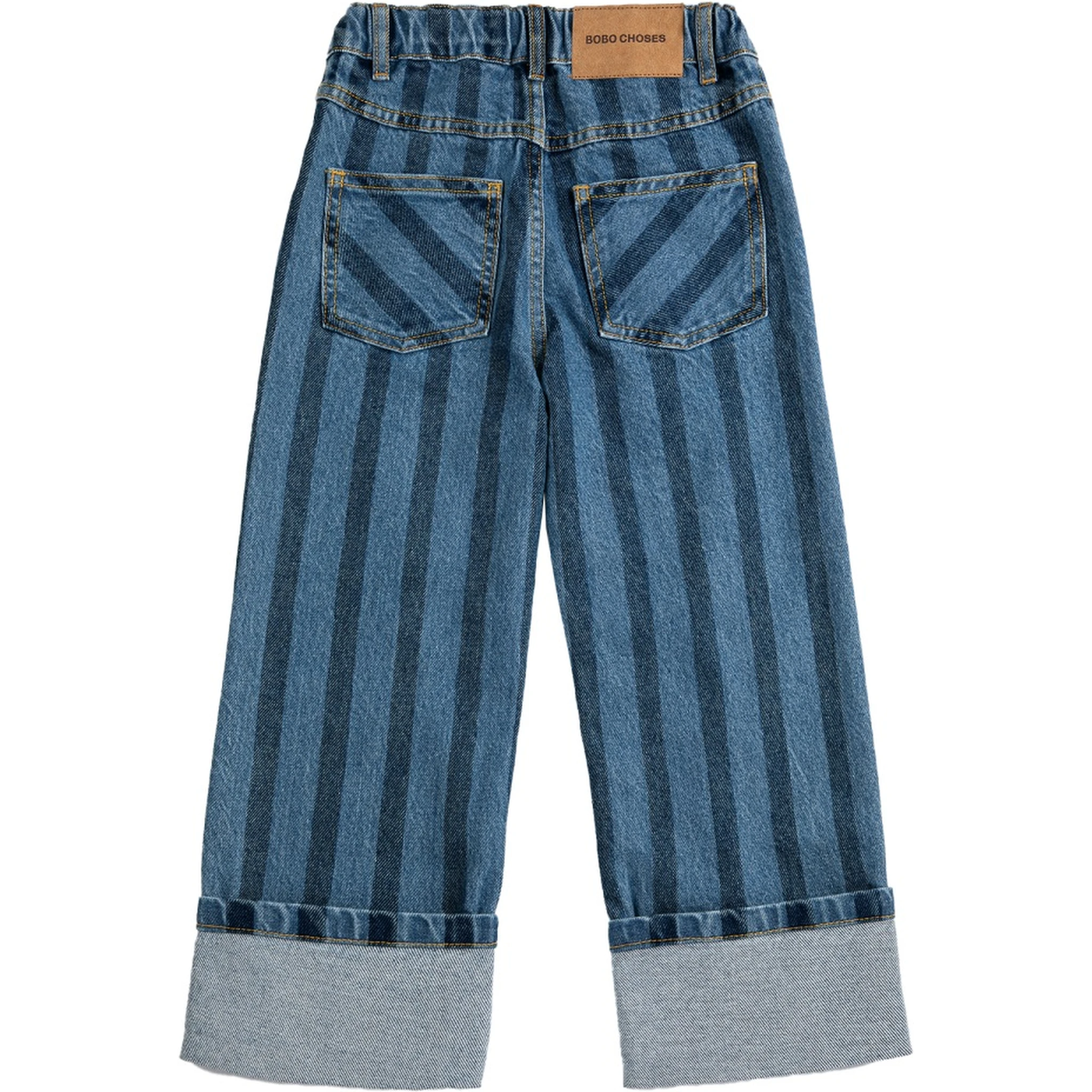 pickles the dog striped denim pants