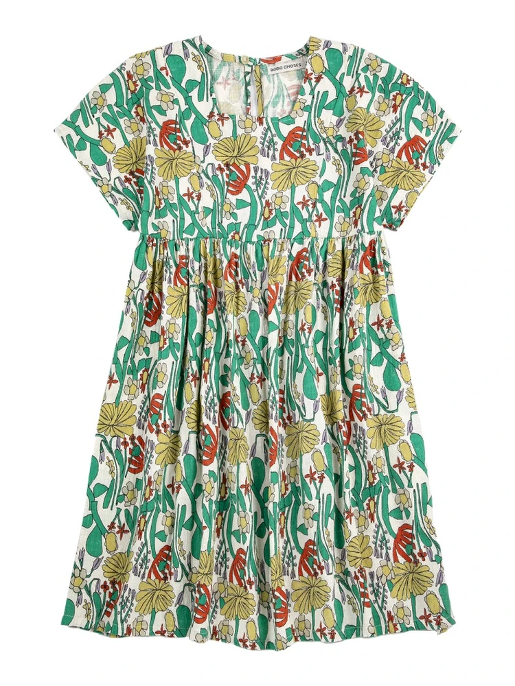 color herbalist all over woven dress