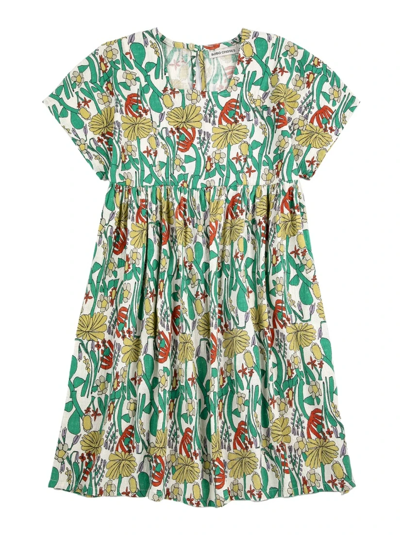 color herbalist all over woven dress