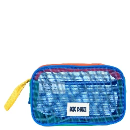 "COLOR BLOCK MESH" CLUTCH BAG