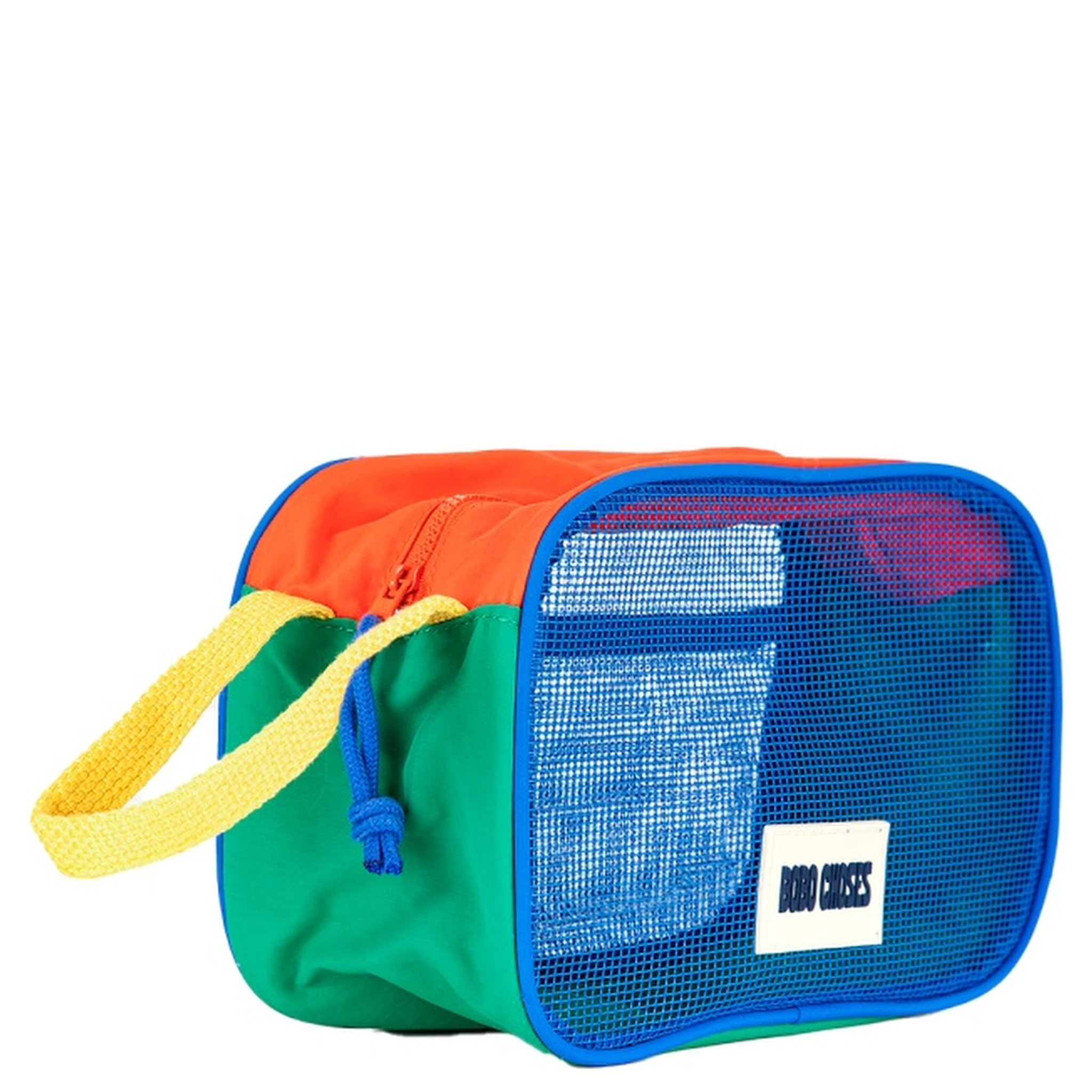 "COLOR BLOCK MESH" CLUTCH BAG