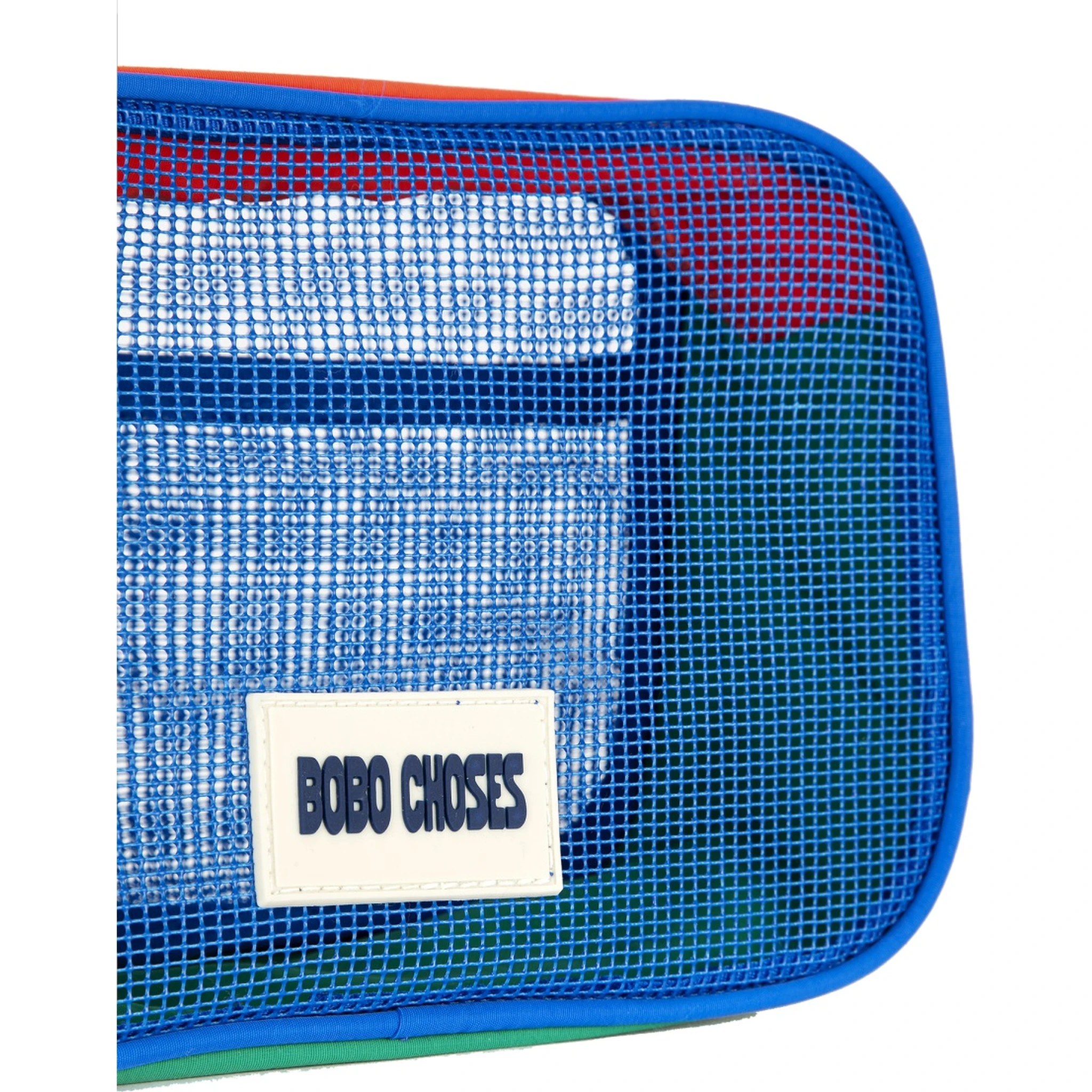 "COLOR BLOCK MESH" CLUTCH BAG