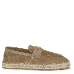 Beige Calf Leather Bos Taurus Espadrilles