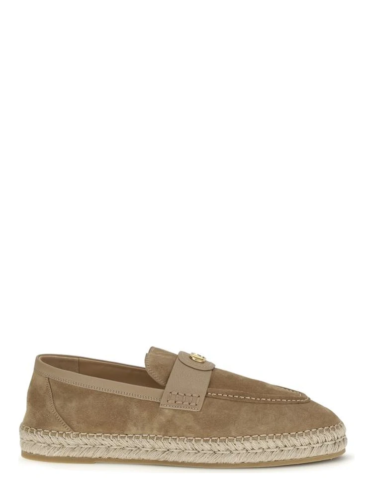 Beige Calf Leather Bos Taurus Espadrilles