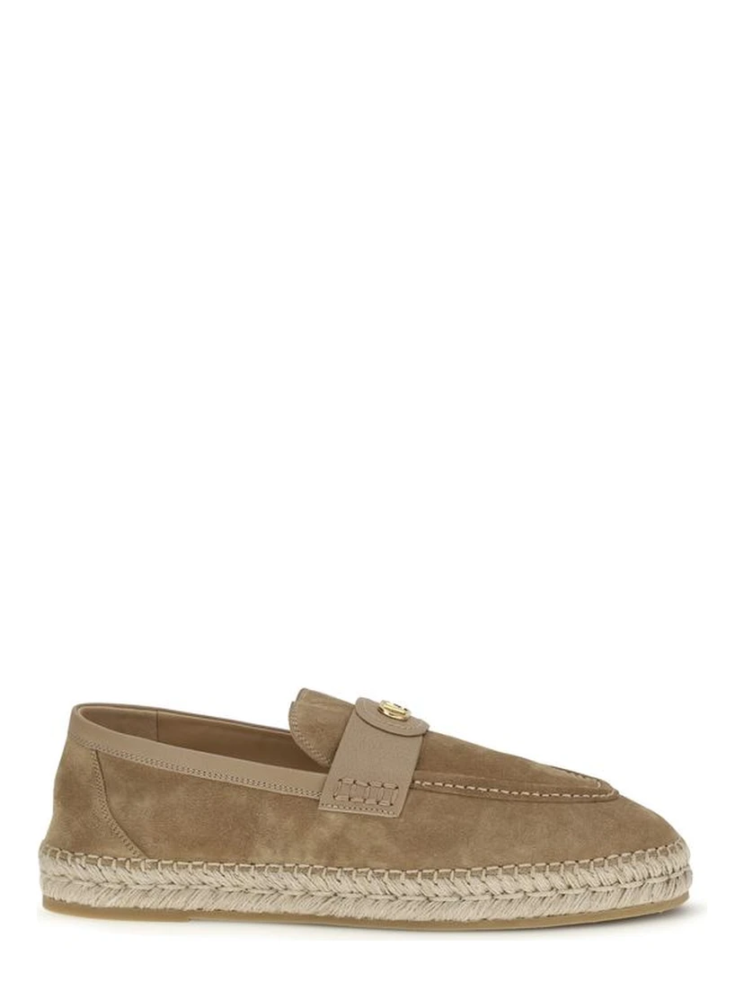 Beige Calf Leather Bos Taurus Espadrilles