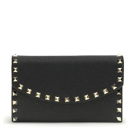 محفظة بوس توروس من جلد العجل الأسود