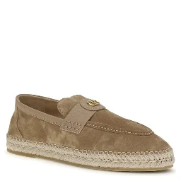 Beige Calf Leather Bos Taurus Espadrilles