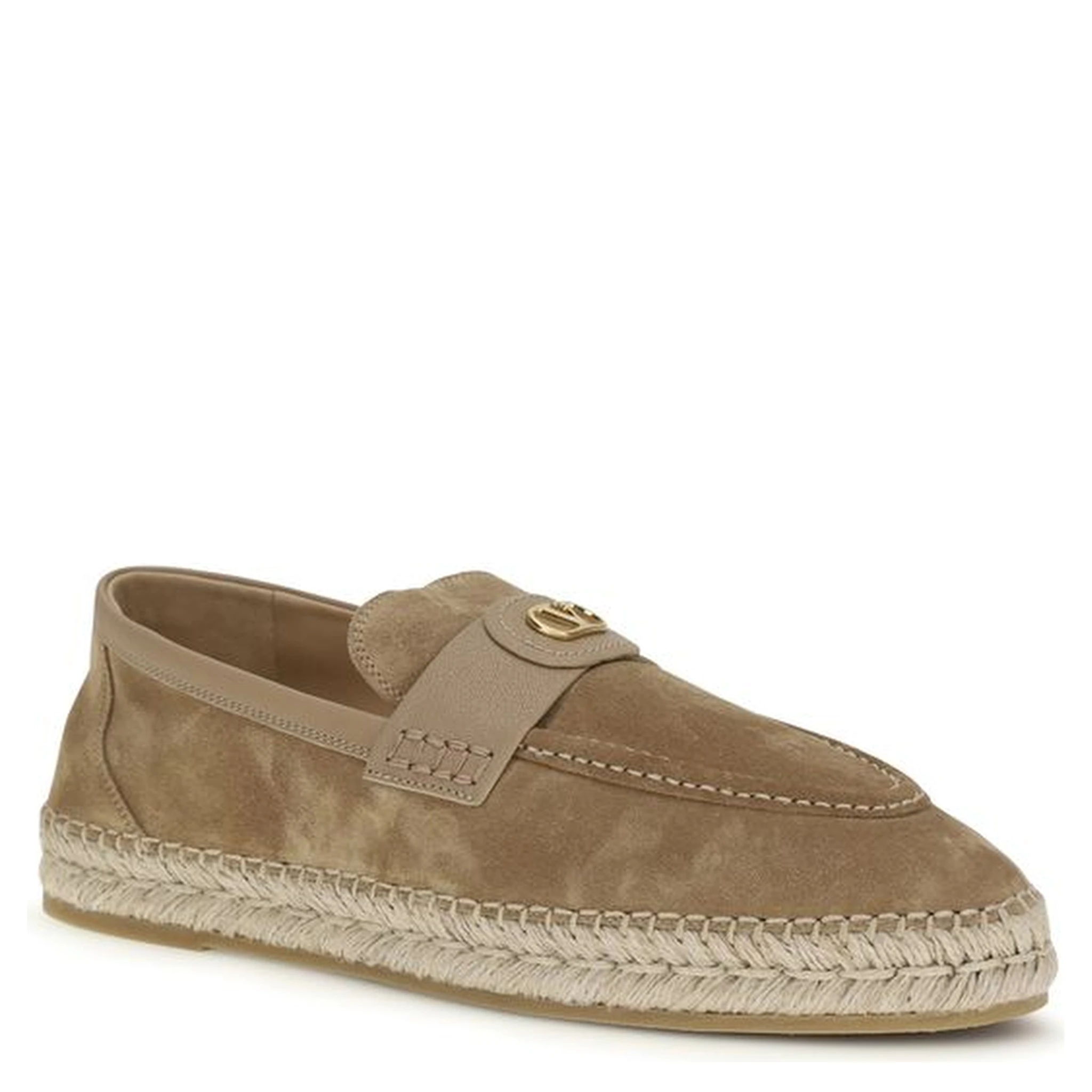 Beige Calf Leather Bos Taurus Espadrilles