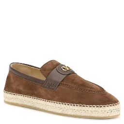 Brown Calf Leather Bos Taurus Espadrilles