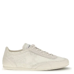 Beige Calf Leather Bos Taurus Athletic Sneakers