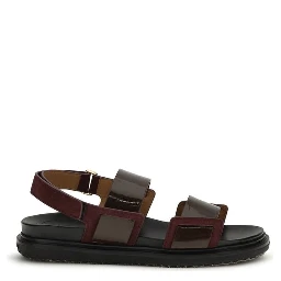 Black Calf Leather Bos Taurus Strap-On Sandals