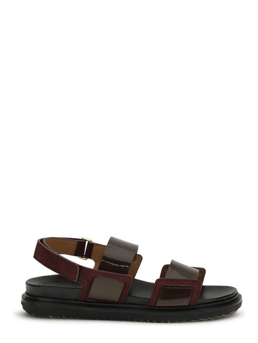 Black Calf Leather Bos Taurus Strap-On Sandals
