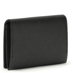 محفظة بوس توروس من جلد العجل الأسود