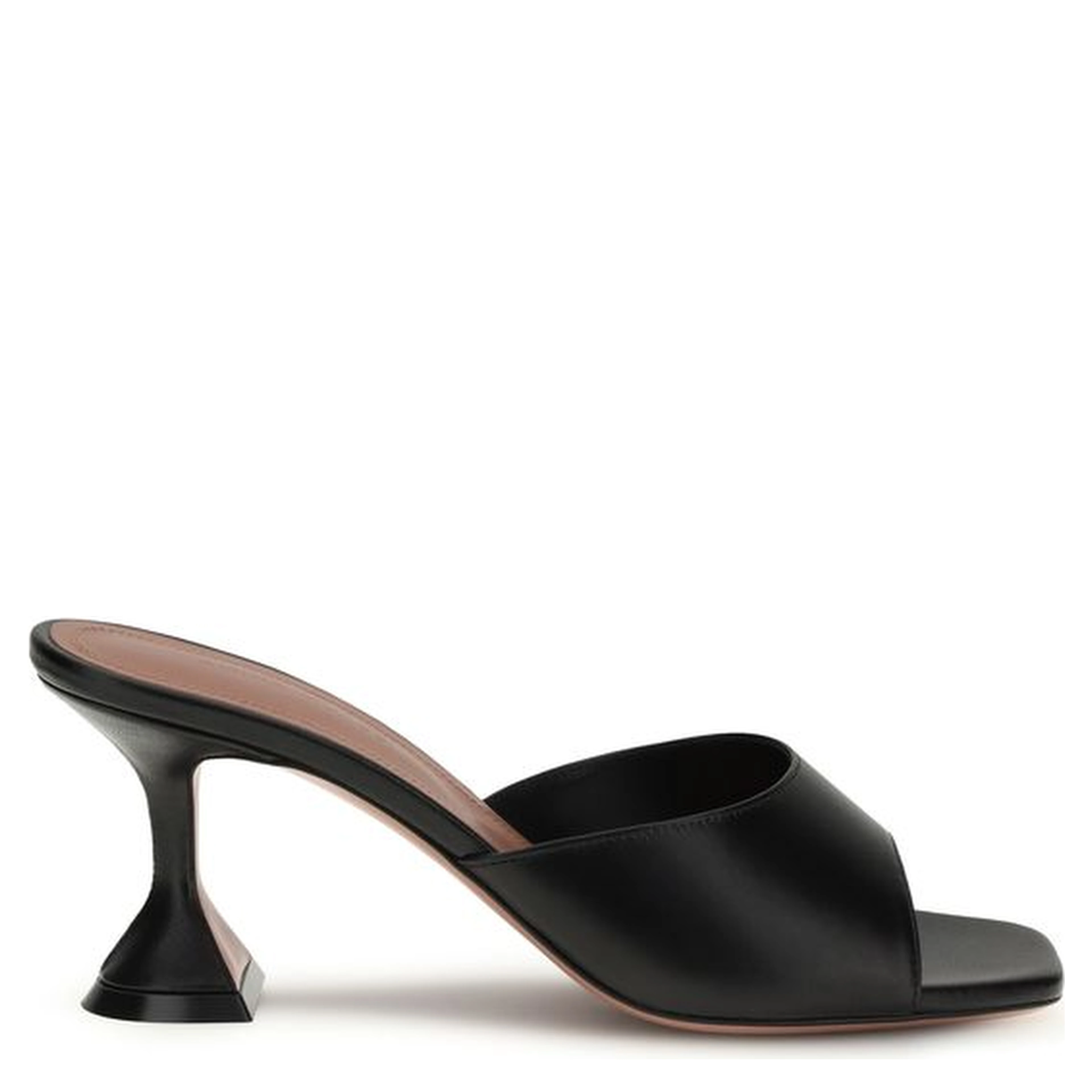 Black Calf Leather Bos Taurus Stiletto Heel Sandals