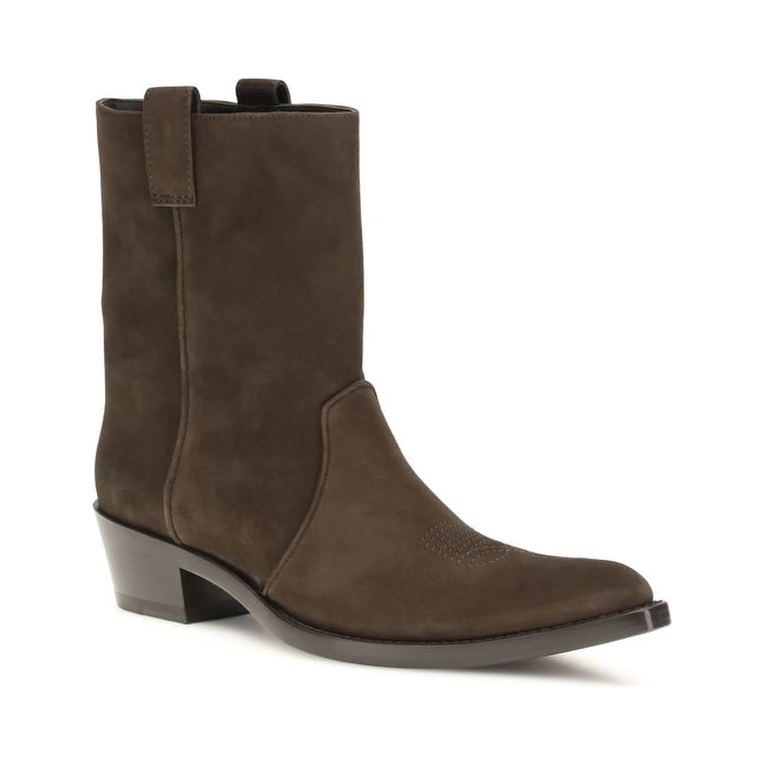 Brown Calf Leather Bos Taurus Ankle Boots