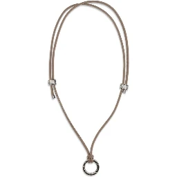 Black Calf Leather Bos Taurus Necklace