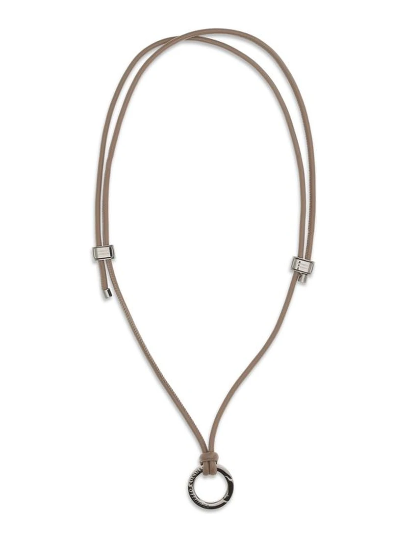 Black Calf Leather Bos Taurus Necklace