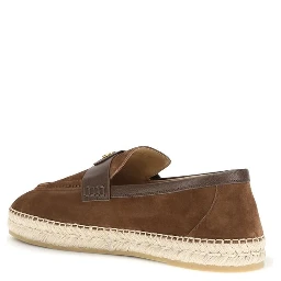 Brown Calf Leather Bos Taurus Espadrilles
