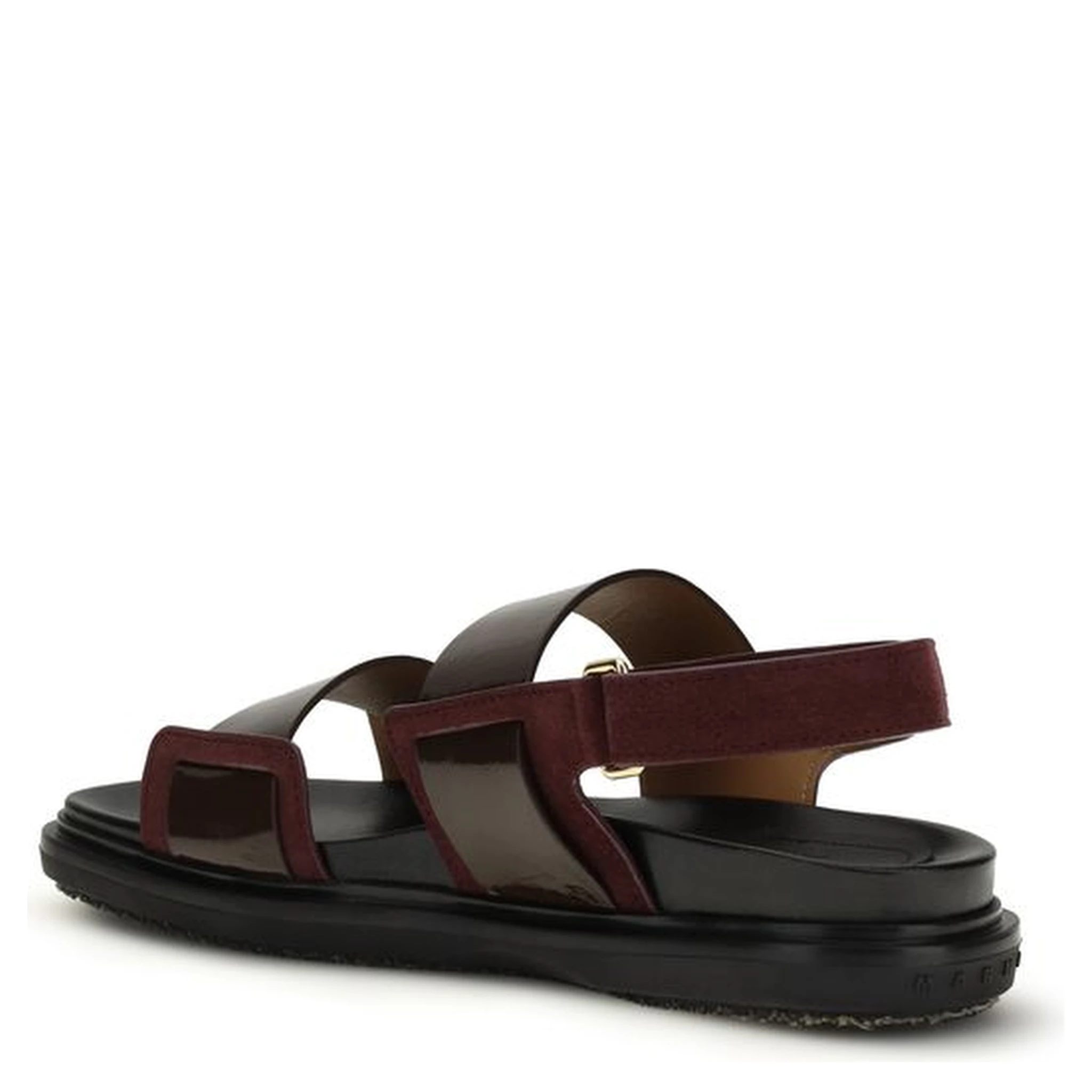 Black Calf Leather Bos Taurus Strap-On Sandals
