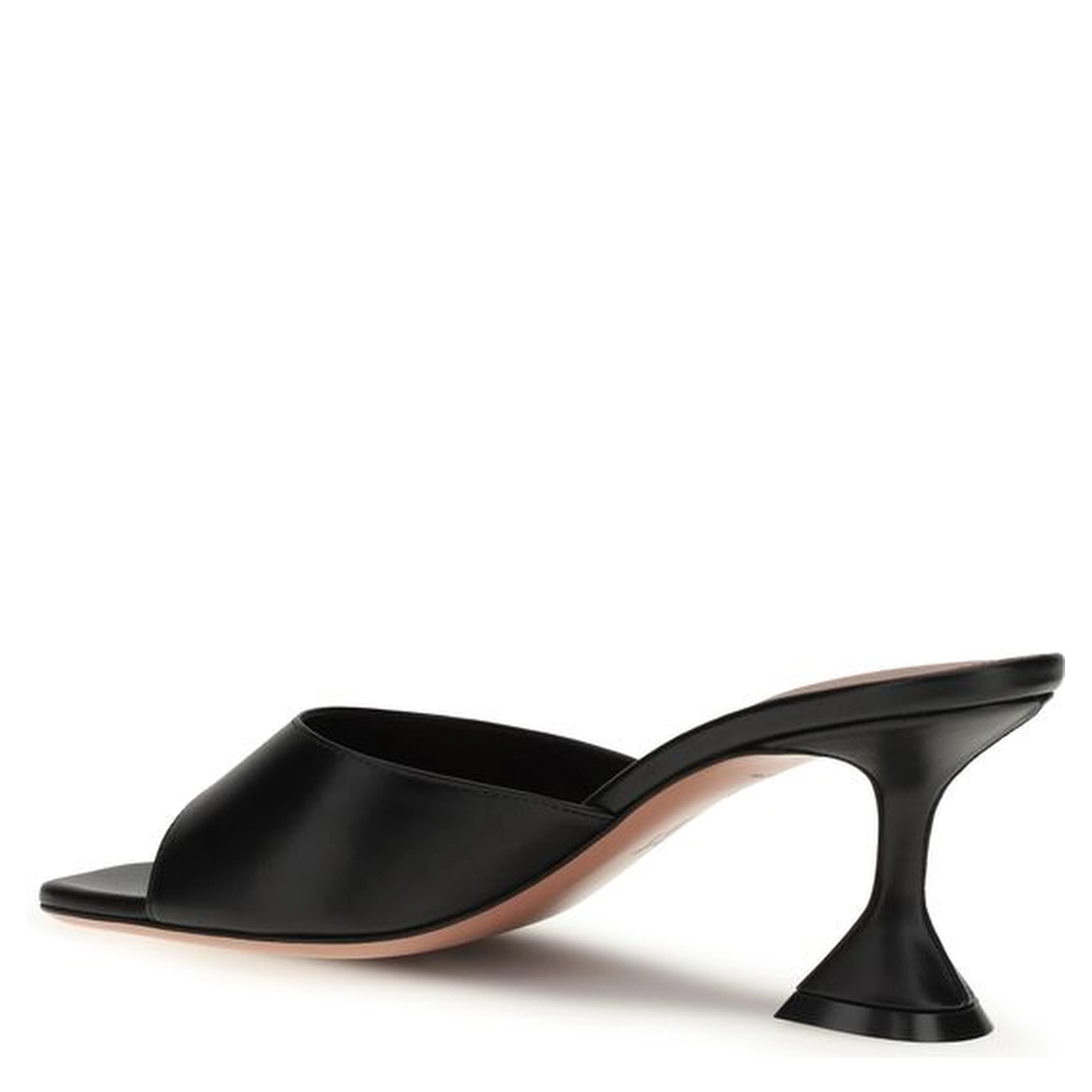 Black Calf Leather Bos Taurus Stiletto Heel Sandals
