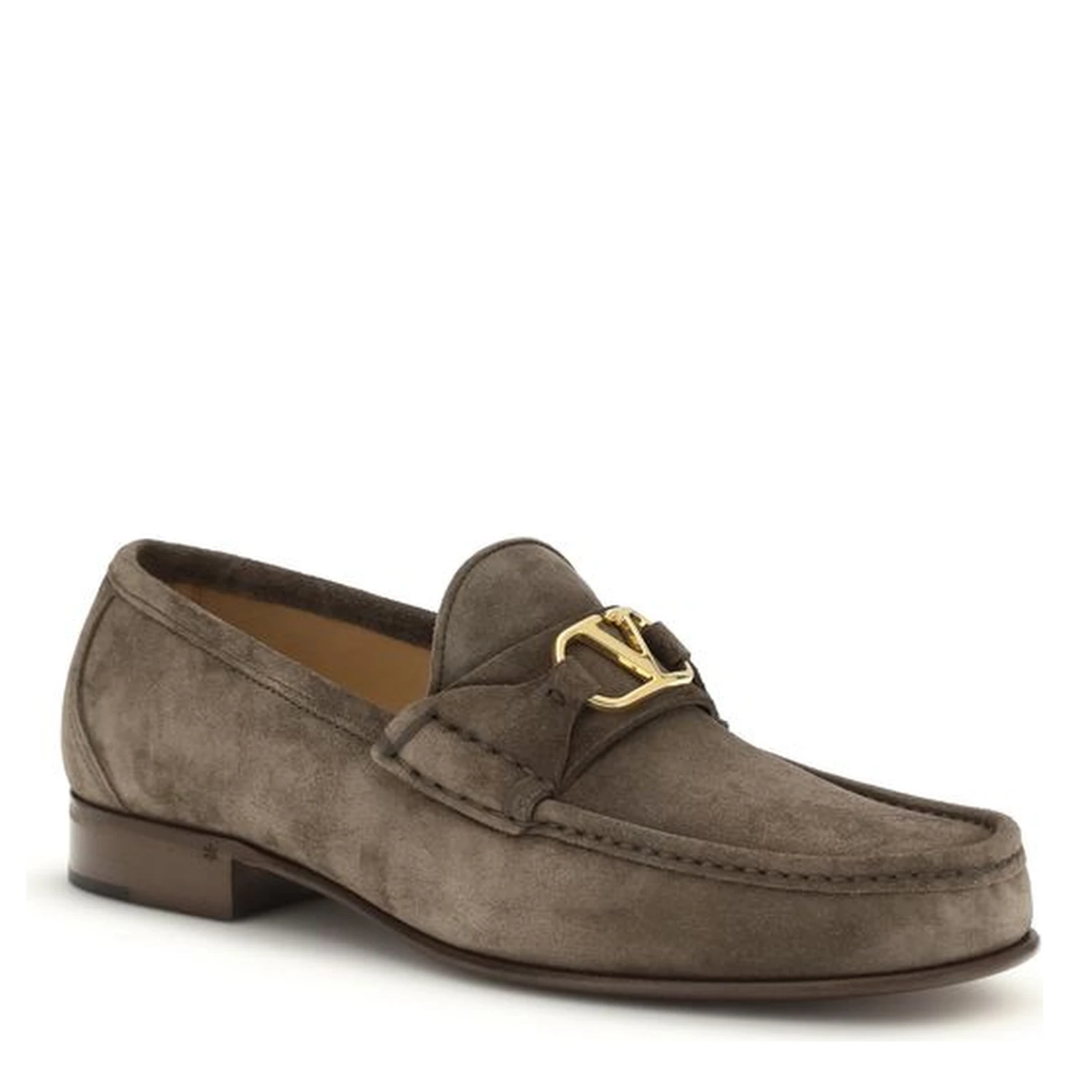 Brown Calf Leather Bos Taurus Slip-On Loafers
