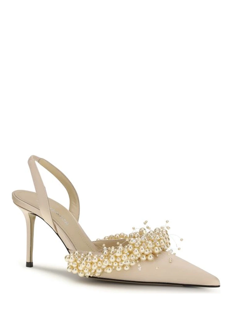 Beige Silk High Heel Pumps alternative