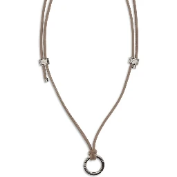 Black Calf Leather Bos Taurus Necklace