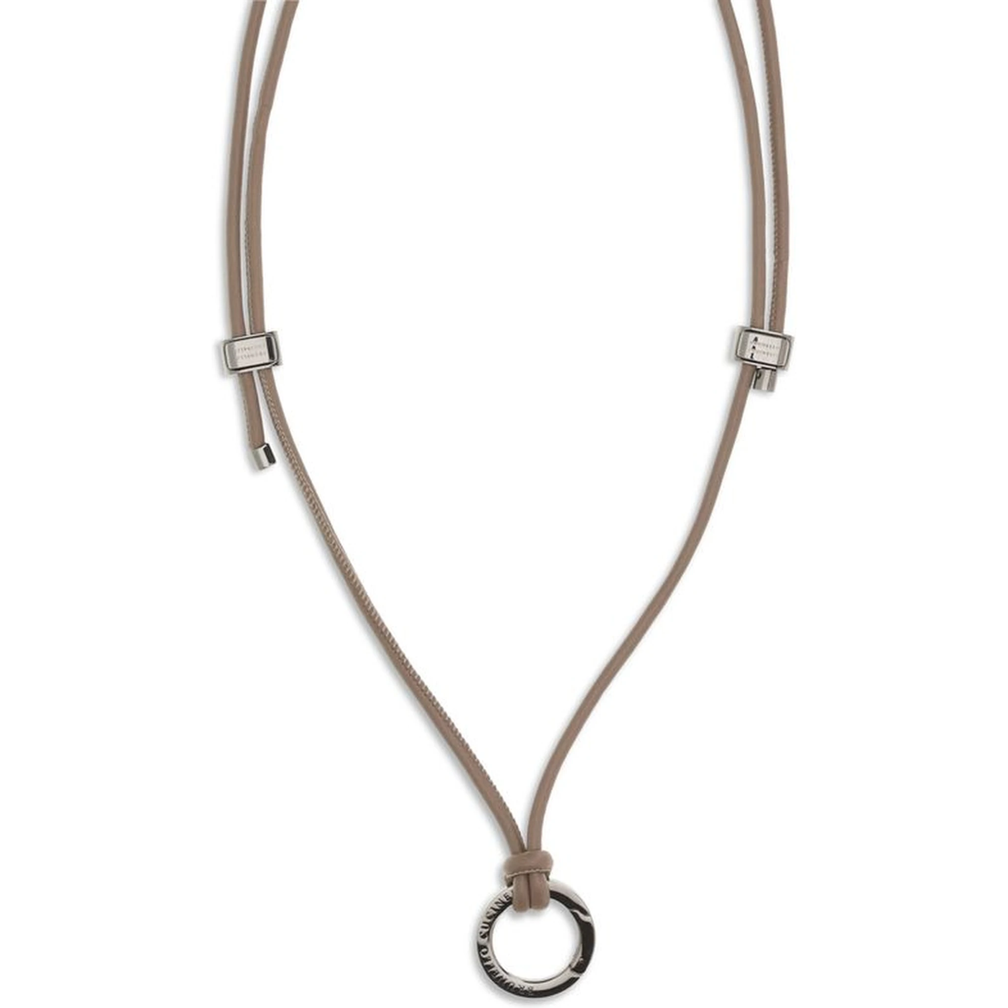 Black Calf Leather Bos Taurus Necklace