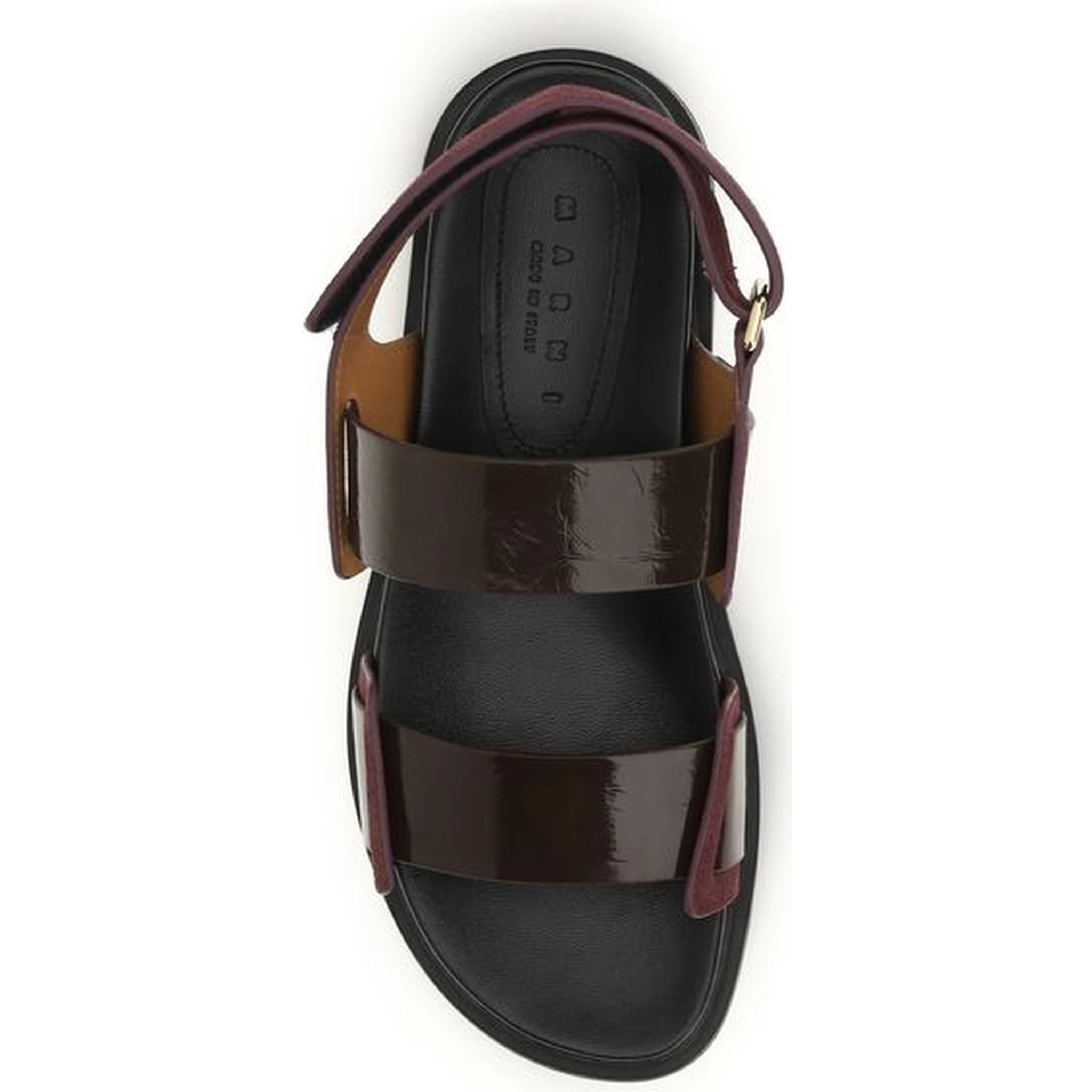 Black Calf Leather Bos Taurus Strap-On Sandals