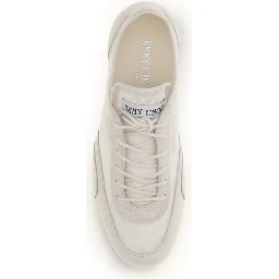Beige Calf Leather Bos Taurus Athletic Sneakers