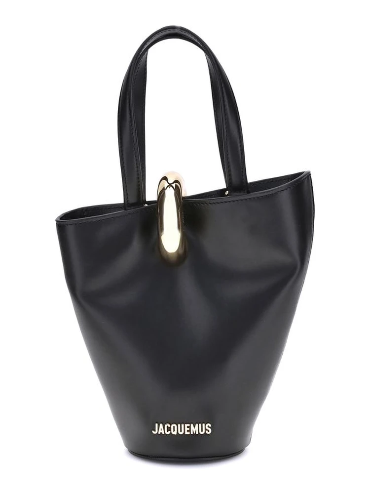 حقيبة كتف بوس توروس من جلد العجل الأسود